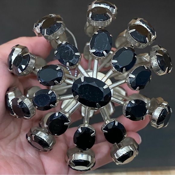 2 pcs Black Rhinestones Caged Ornate Christmas Tree Ornament - Picture 10 of 14